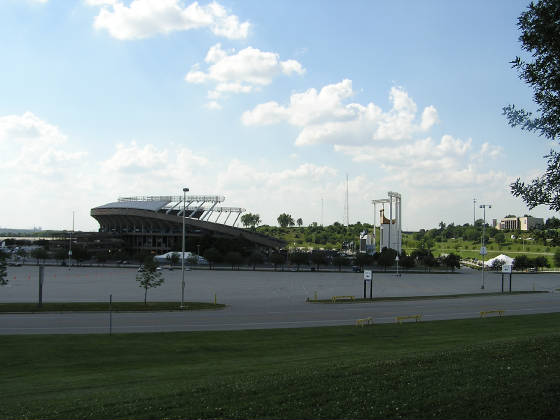 THE BACK OF KAUFFMAN STADIUM