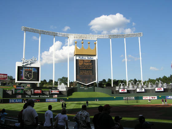 Royals Game, 24 July 2007 (5), Scoreboard at Kauffman Stadi…